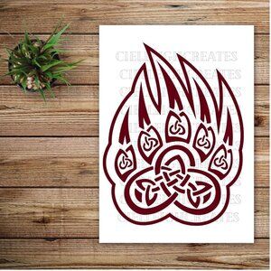 *2 for $20* Bear Claw with Runes Vinyl decal sticker Handcrafted
